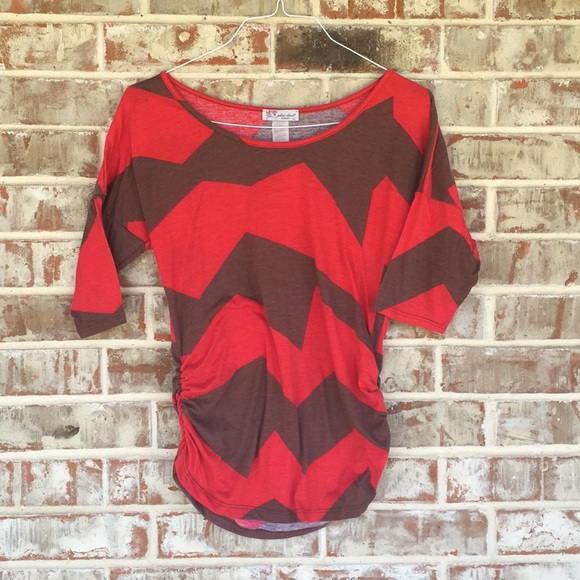julie's closet Tops - Julie’s Closet Maternity Funky Striped Tee Shirt